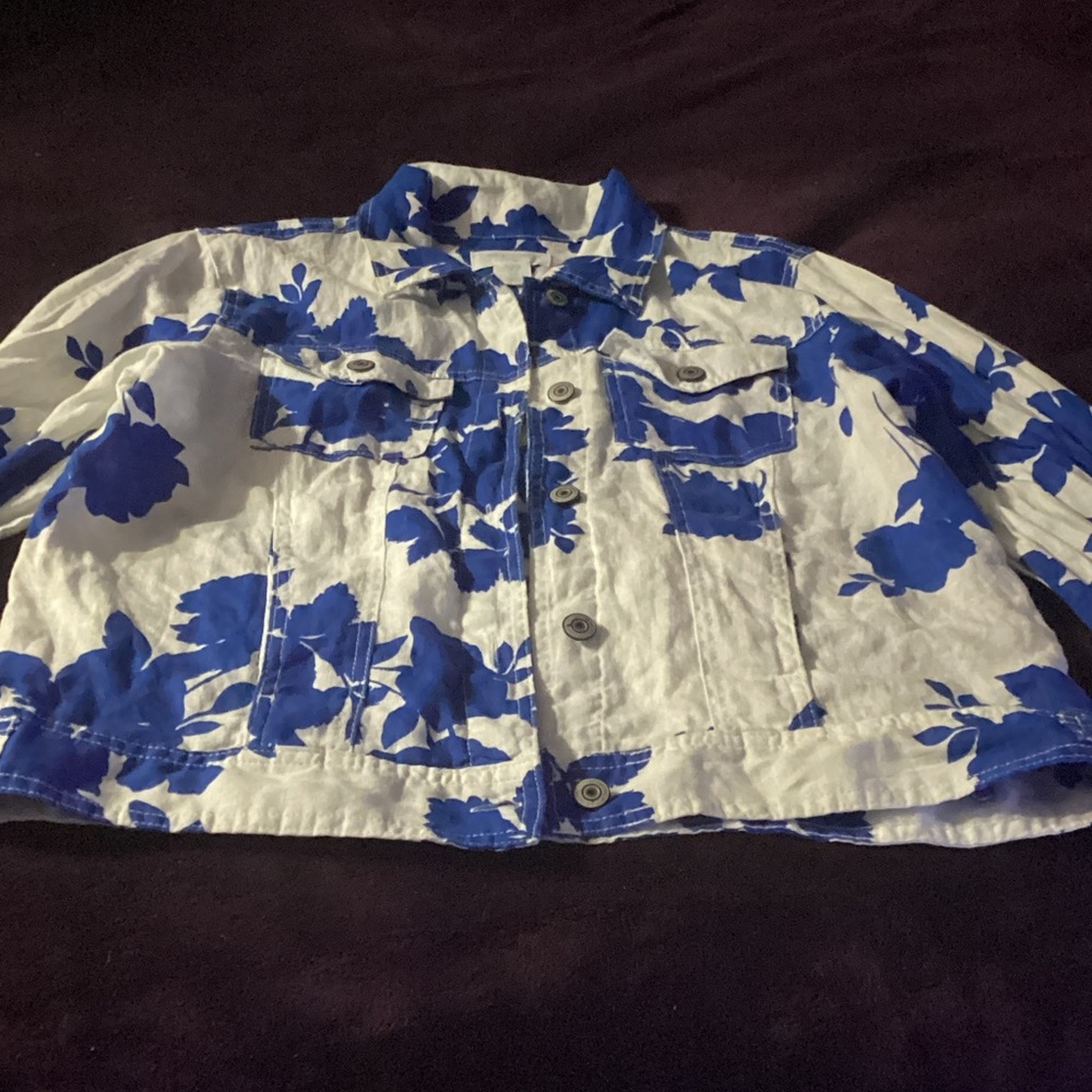 Womans Blue Floral Jacket